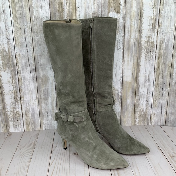 kate spade Shoes - Kate Spade Gray Suede Heeled Boots Size 8
